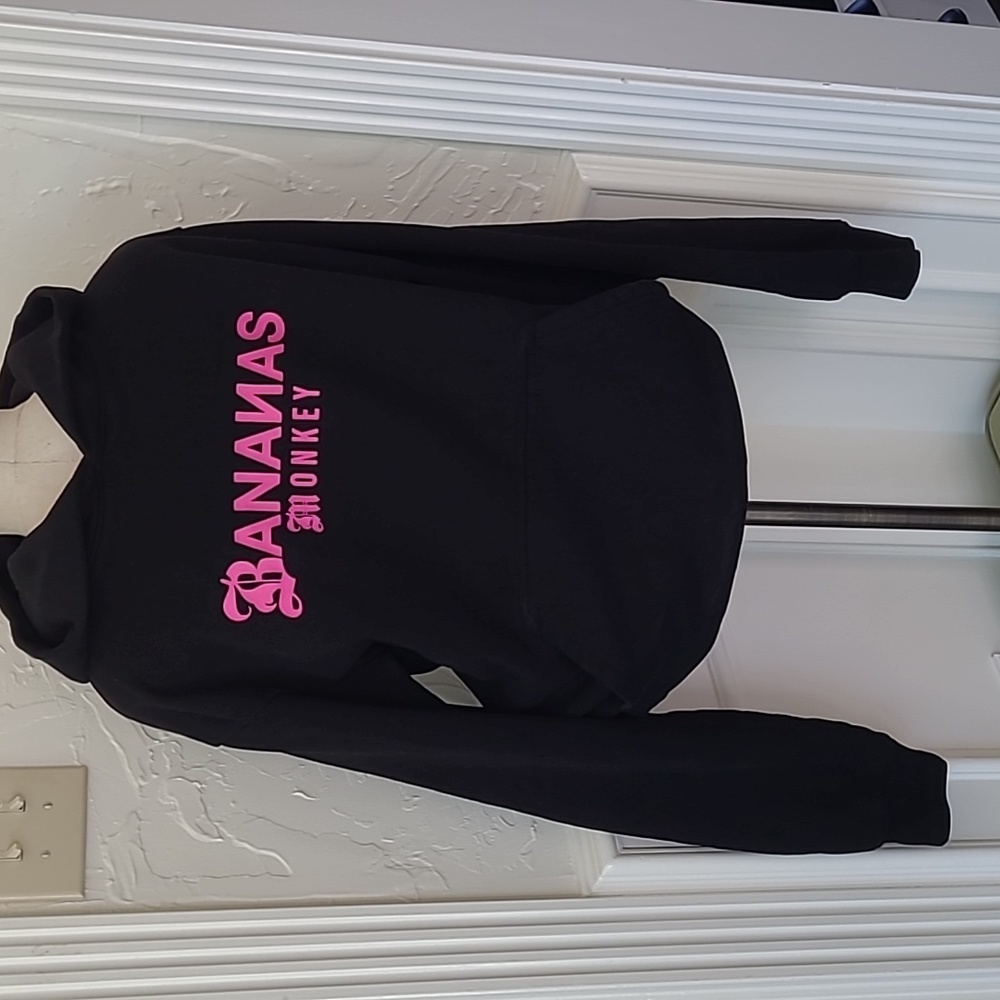 Bananas Monkey “never been normal” unisex hoodie graphic dancing banana monkey S